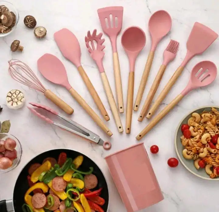 Kit 12 Peças Utensílios De Cozinha Livres de BPA